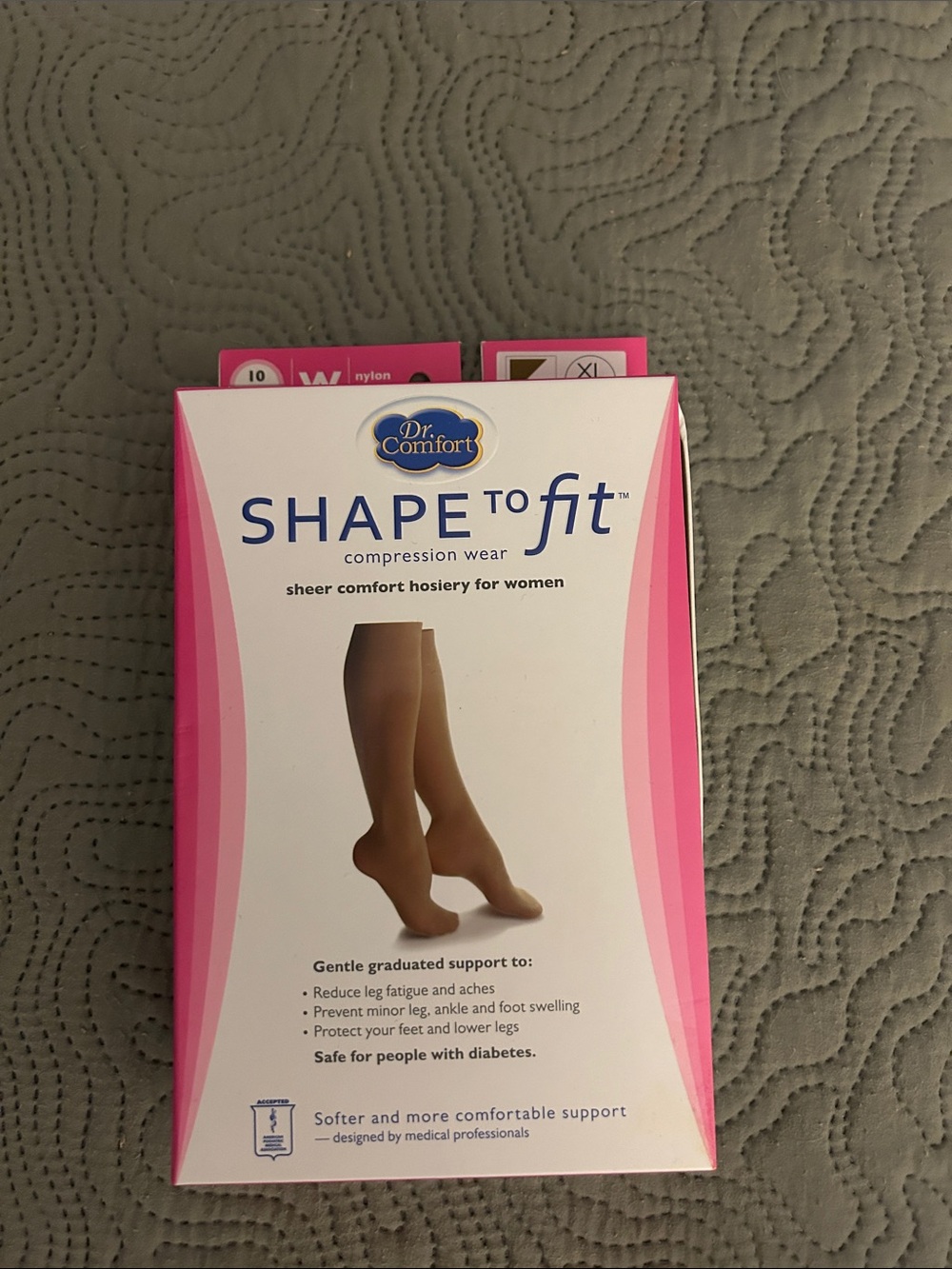 Dr. Comfort Shape to Fit Sheer Compression Hosiery for Women - Beige/Tan